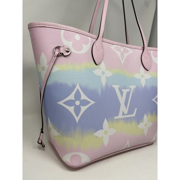 Louis Vuitton Authentic Escale Pastel Pink Neverfull Giant Bag Removable Pouch - Picture 5 of 14